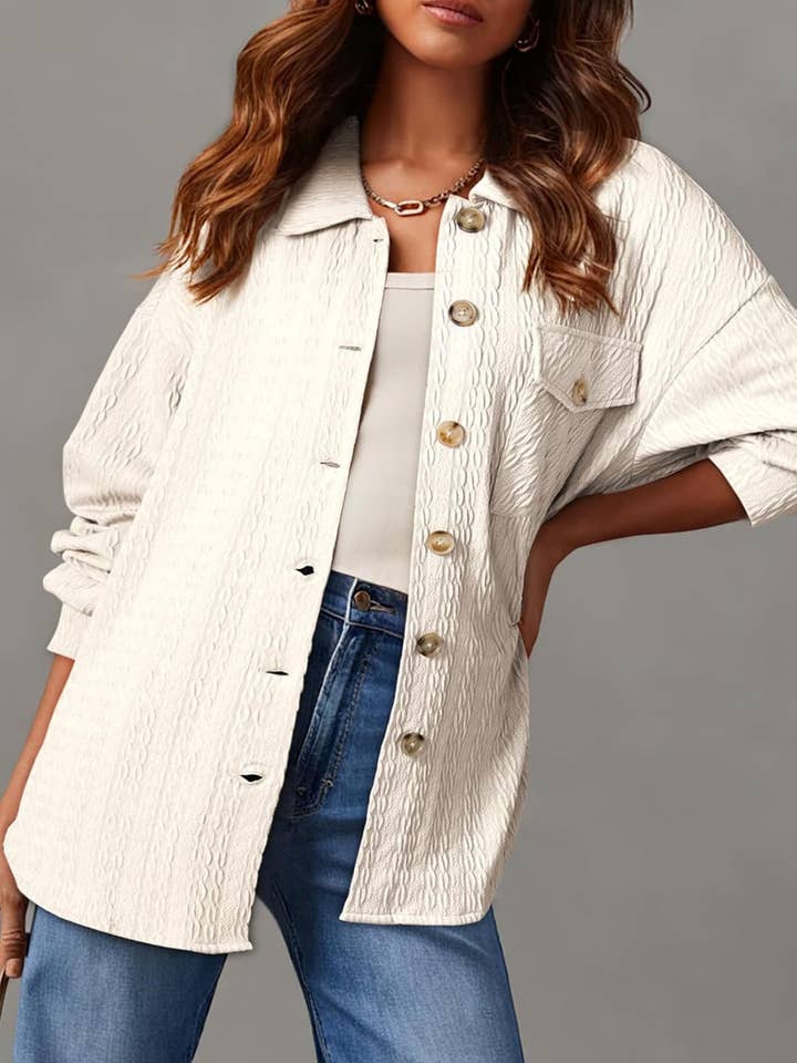 Lily Clothing - Wholesale Button Down Shirt - Women's - EVERYTHING GOES WITH A LAPEL SHIRT TOP1