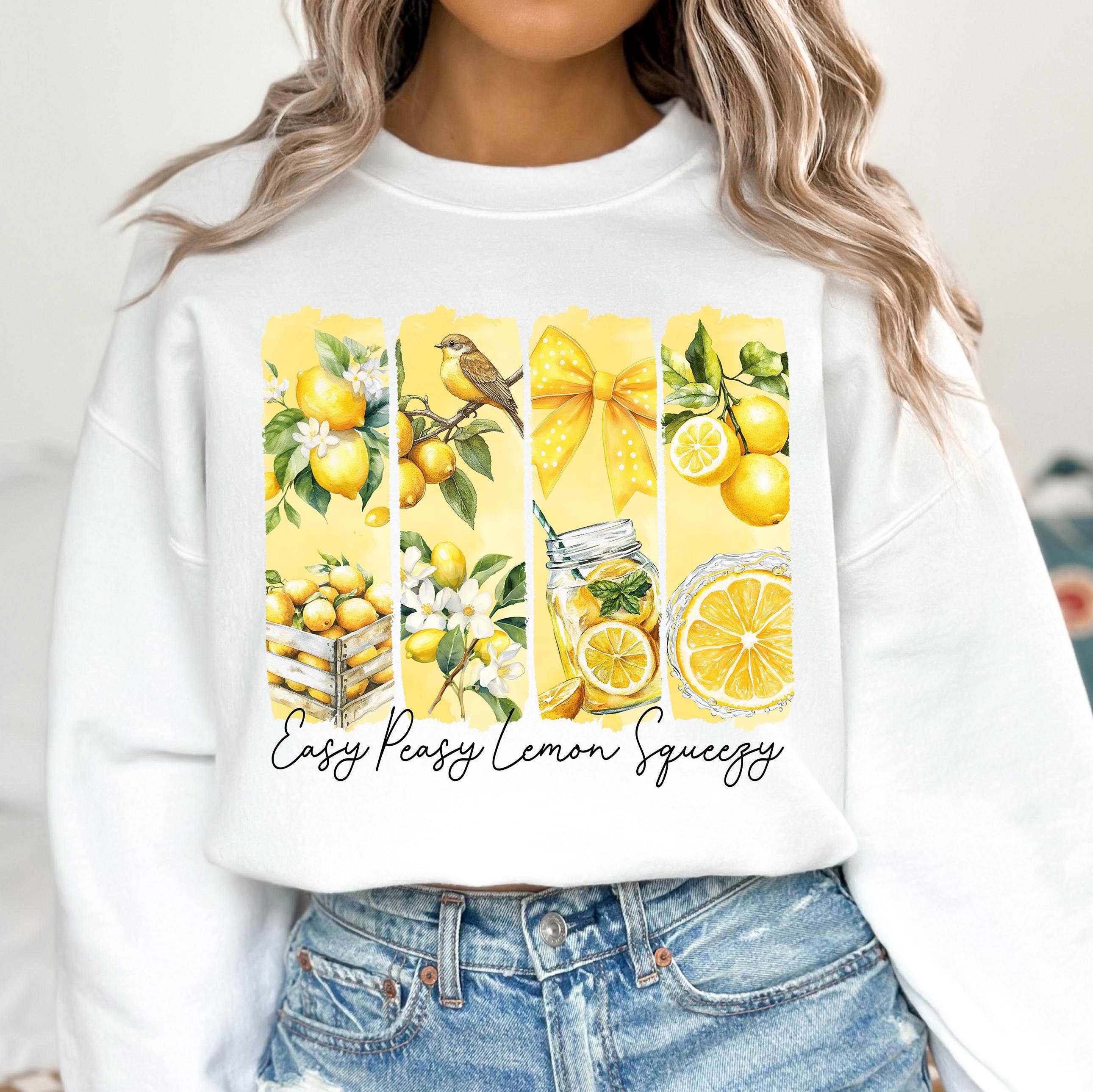 NVC Ecommerce LLC - Wholesale T-Shirt (Graphic) - Women's - Preppy Lemon Summer T-Shirt, Lemon Coquette Sweatshirt2