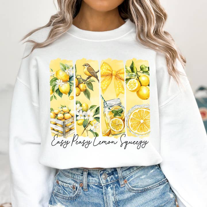 NVC Ecommerce LLC - Wholesale T-Shirt (Graphic) - Women's - Preppy Lemon Summer T-Shirt, Lemon Coquette Sweatshirt2