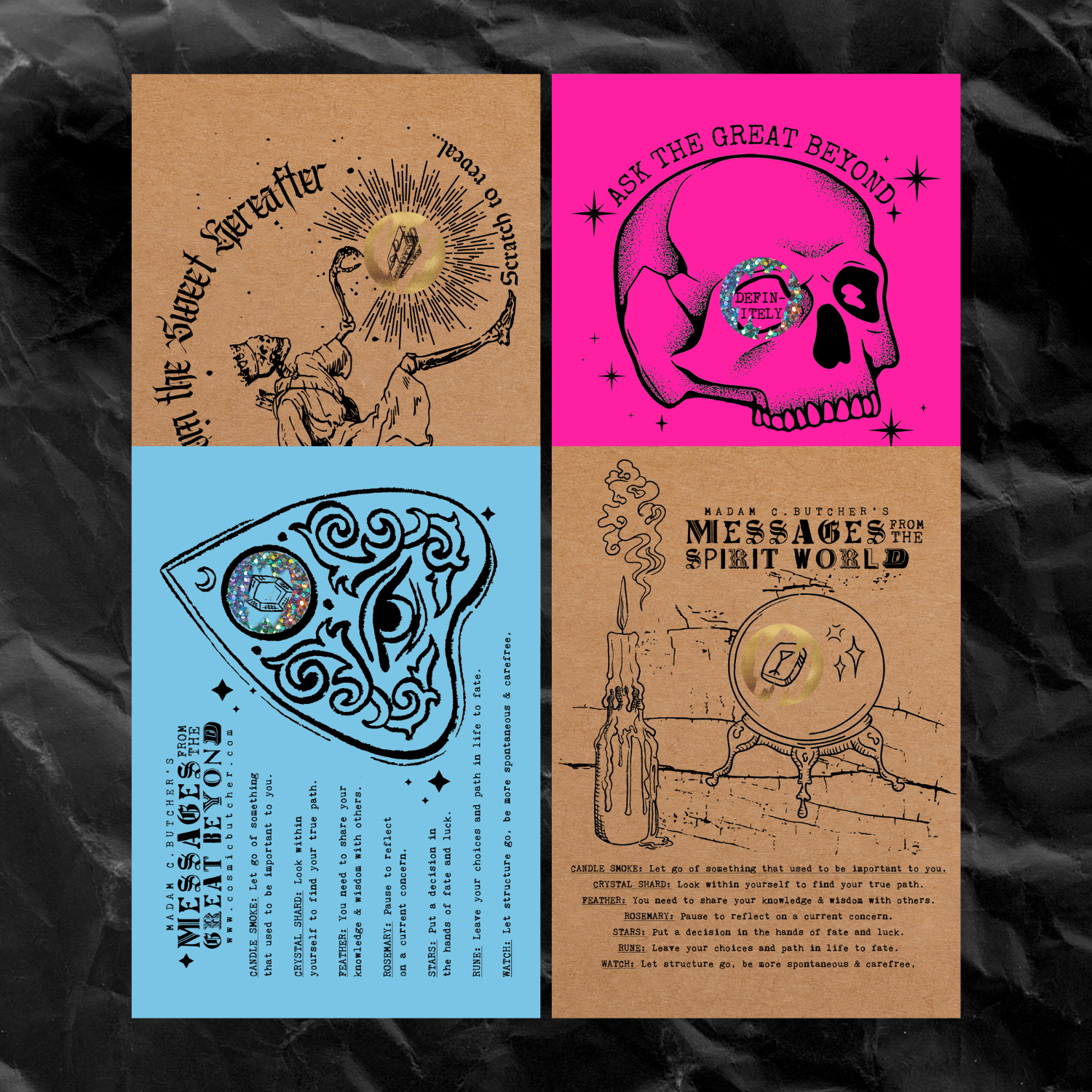Cosmic Butcher - Wholesale Tarot Cards - Mystery Scratch Off Fortune Cards (Set of 3)4