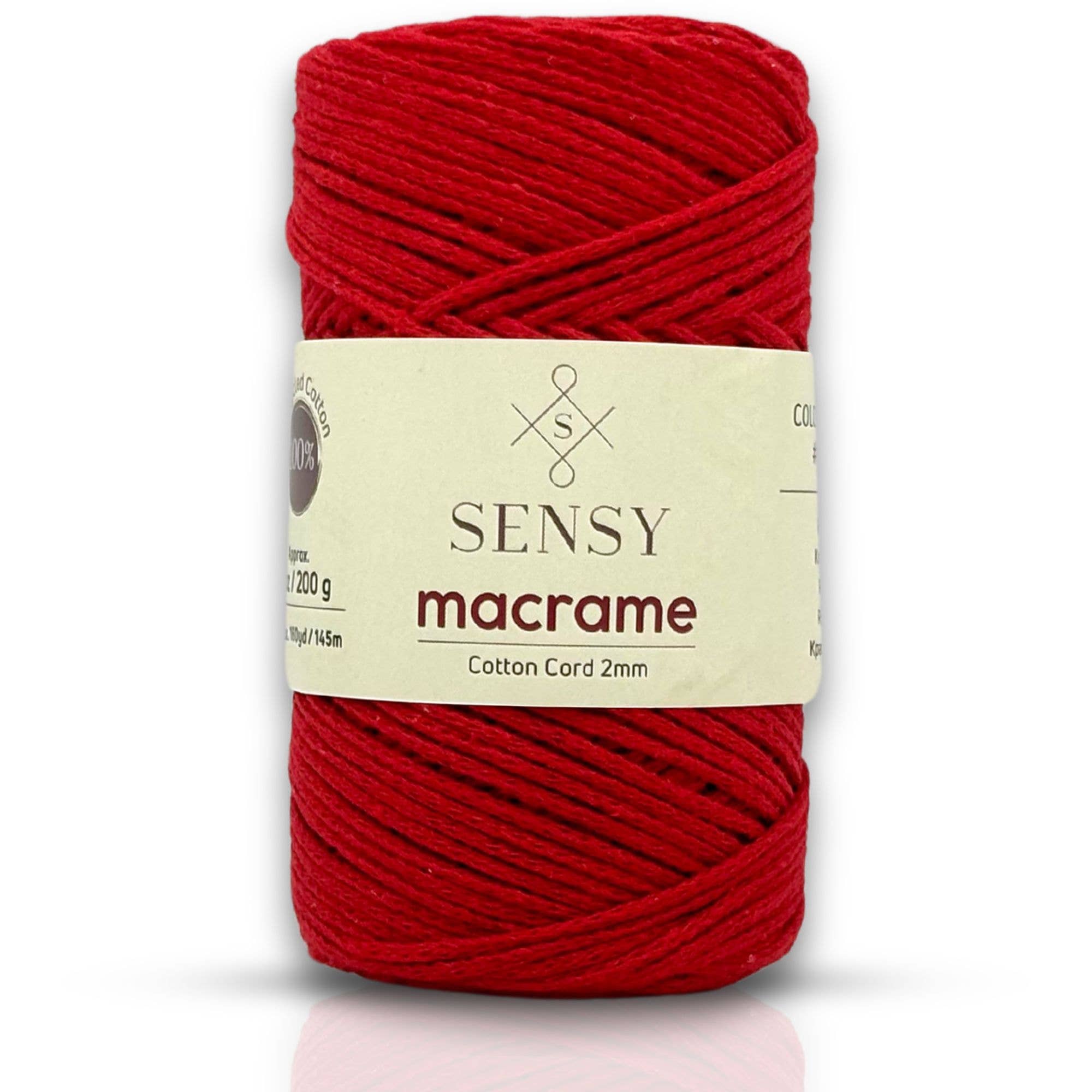 Sensy - Wholesale Yarn - Sensy Premium 2mm - 160 yards 100% Recycled Cotton Macrame Cord24