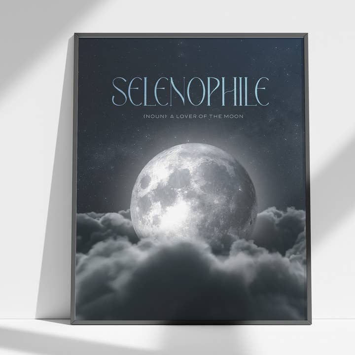 Selenophile - Lover of the Moon Art Print for wholesale by Typeset Studio