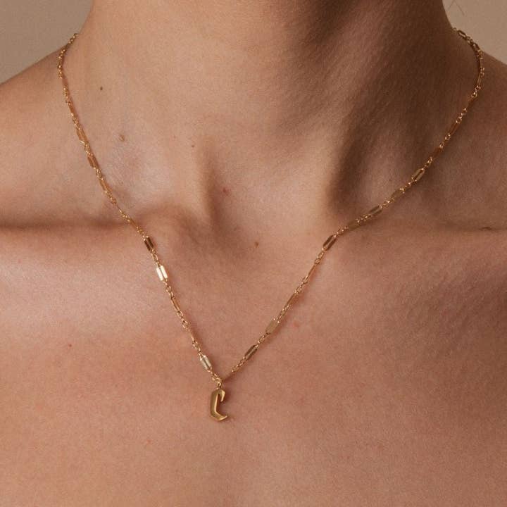 'C' Initial Necklace for wholesale by Kolohe