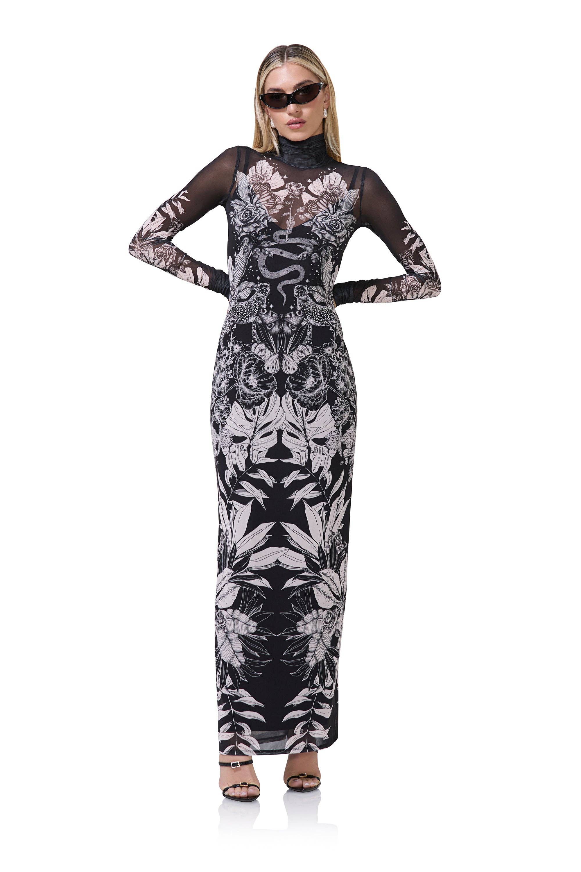 Billie Dress - Tonal Botanical for wholesale on Faire0