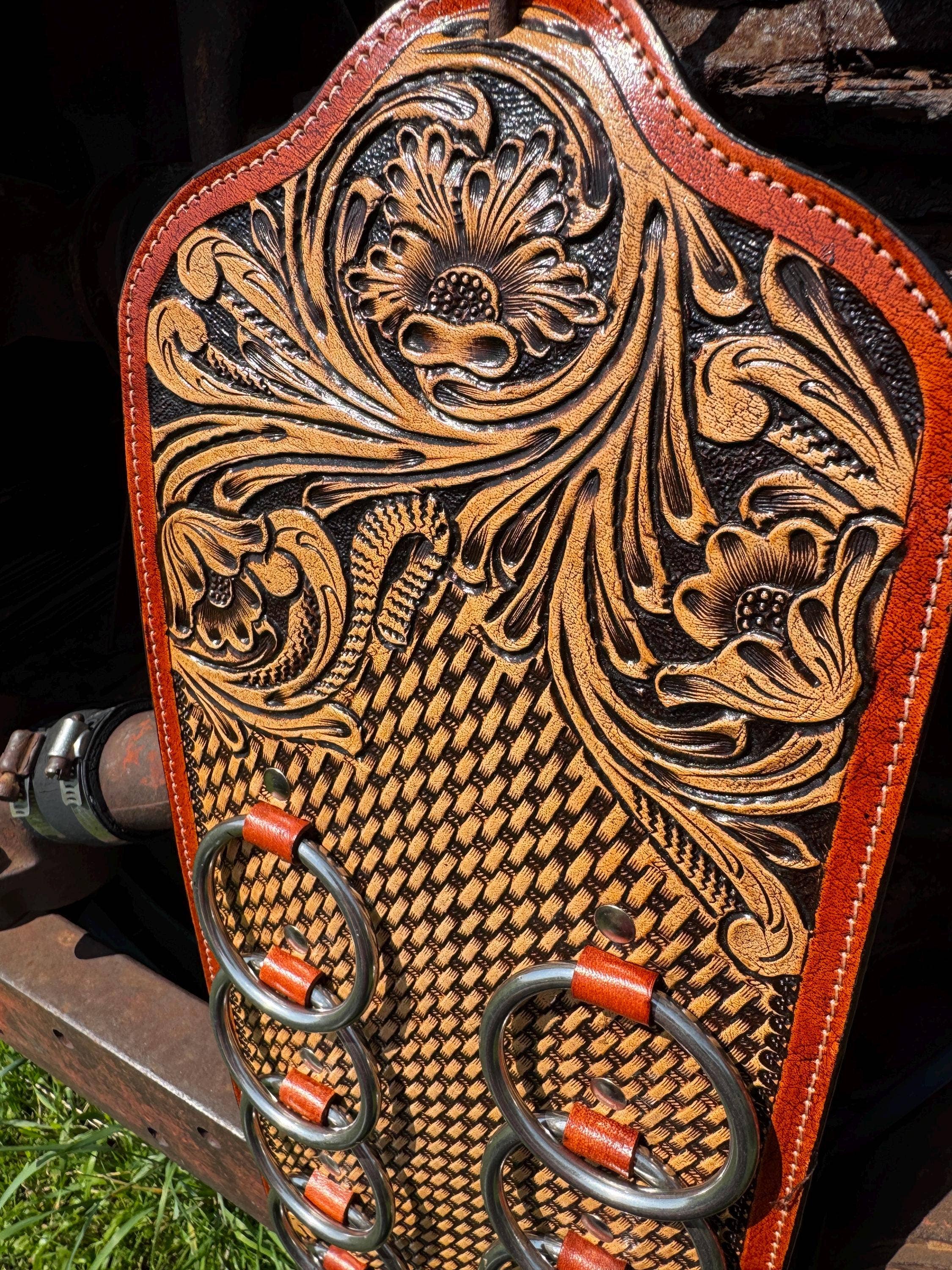 Double B Wild Rags – Großhandel Schal – Damen – Echter Western-Tooling-Leder-Wild-Rag-Schalhalter Keeper ein Double B Wild Rags Exklusiv.8