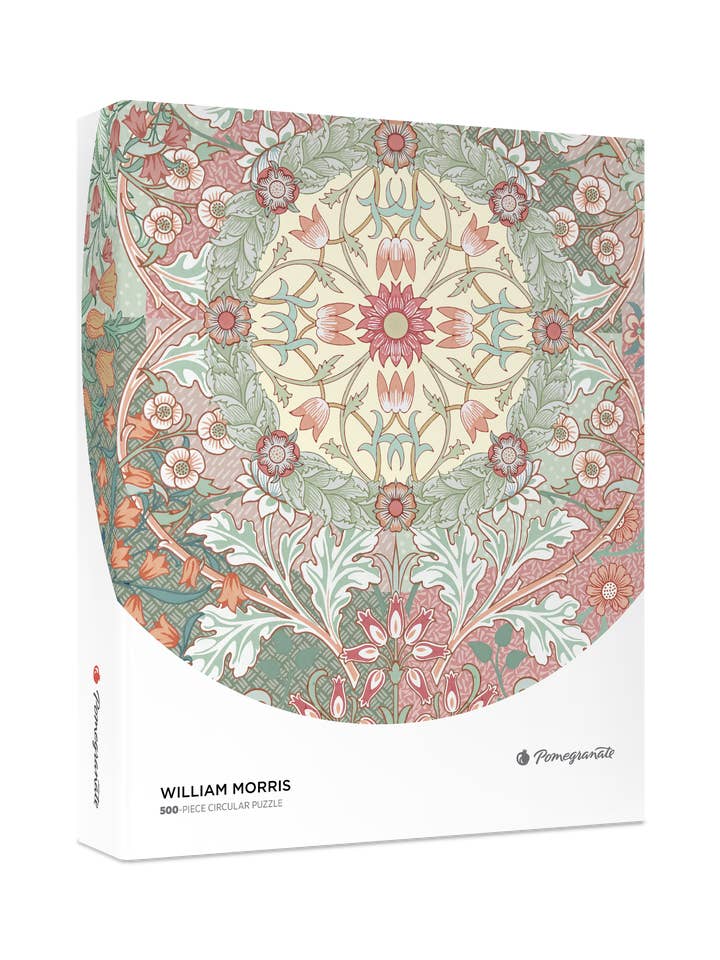 William Morris 500-Piece Circular Jigsaw Puzzle for wholesale by Pomegranate