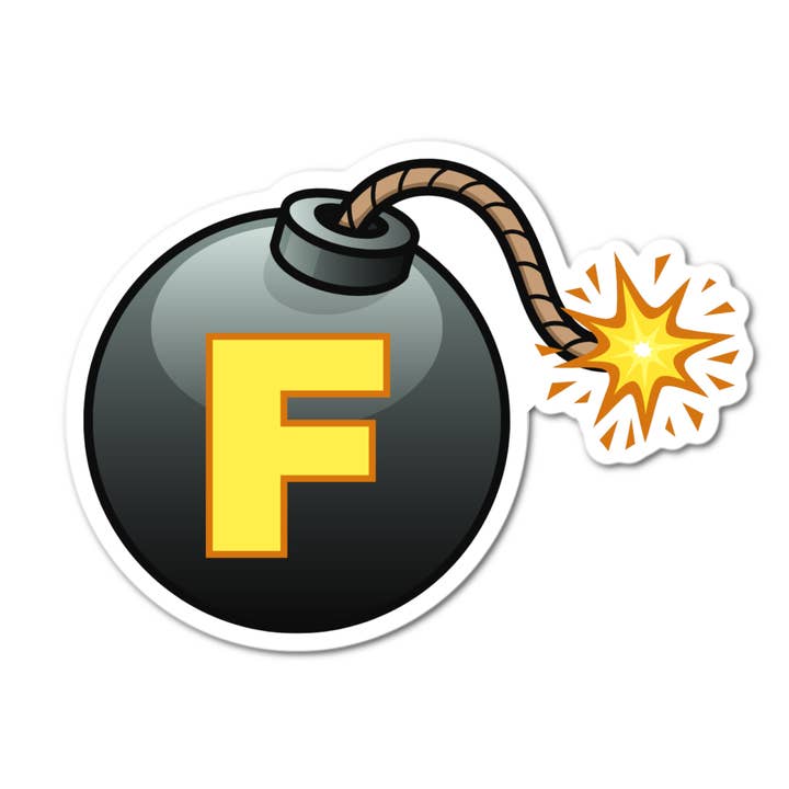 Jazzy Pop Stickers - Wholesale Sticker - 3" F Bomb funny Pun laminated sticker gift curse word