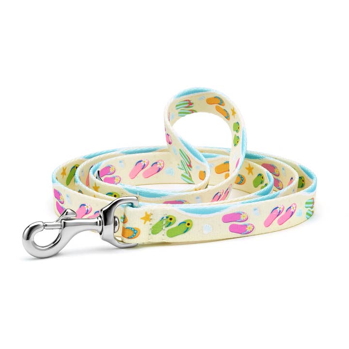 Flip Flops Printed Dog Lead for wholesale by Up Country, Inc.