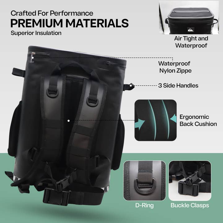 Quiksilver Hydration - Wholesale Cooler/Cooler Bag - Shoreline Collection Backpack Cooler Bag 4