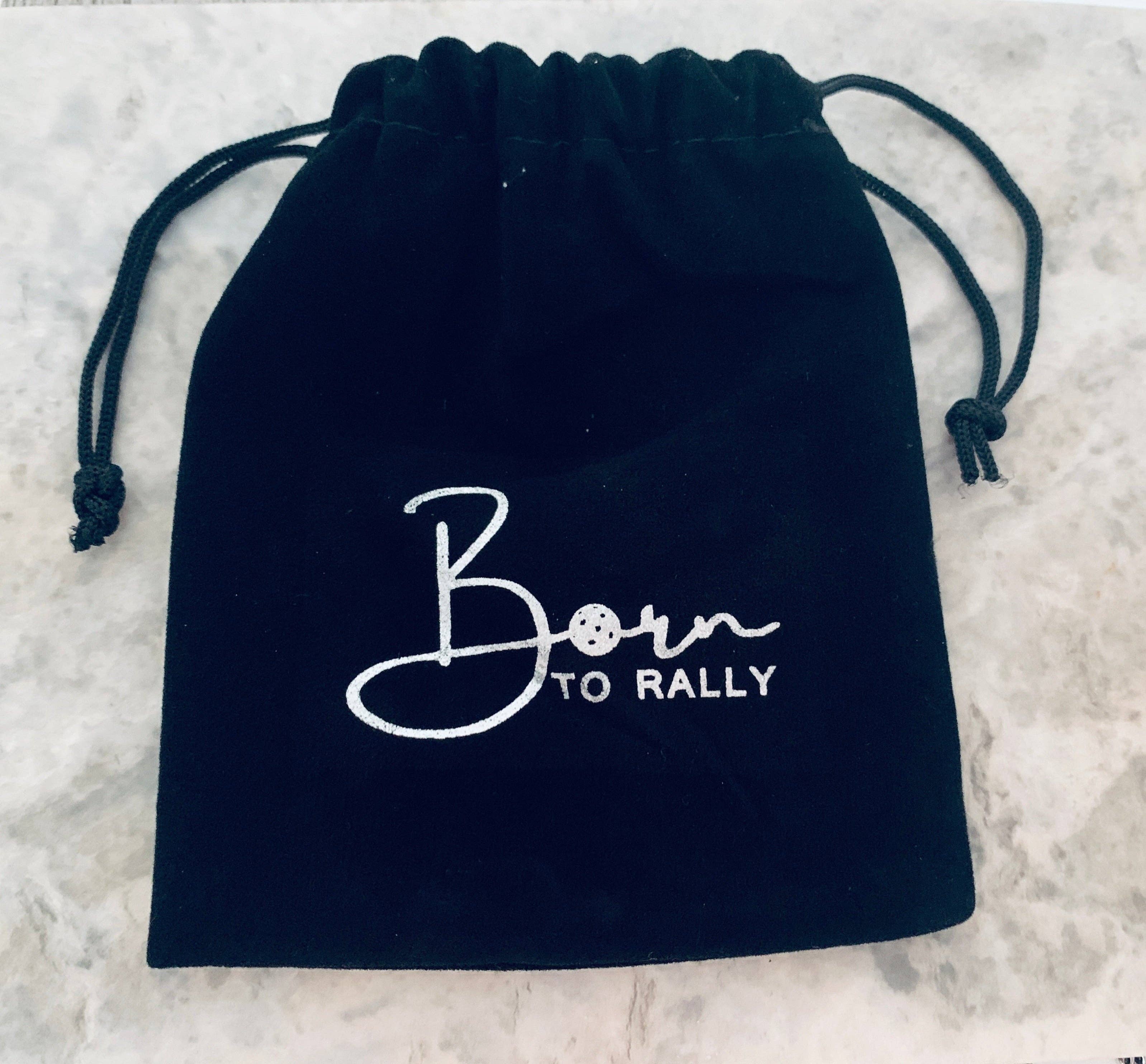 Born to Rally - Wholesale Stud/Post Earrings - Silver Pickleball Stud Earrings1