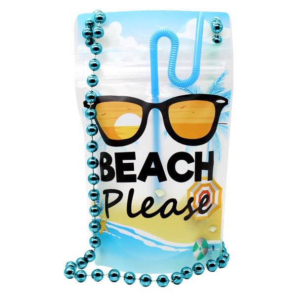NeckSip – Großhandel Strandzubehör – Strand Please — tragbare Getränkebeutel (12 oz | 2 Stück)12