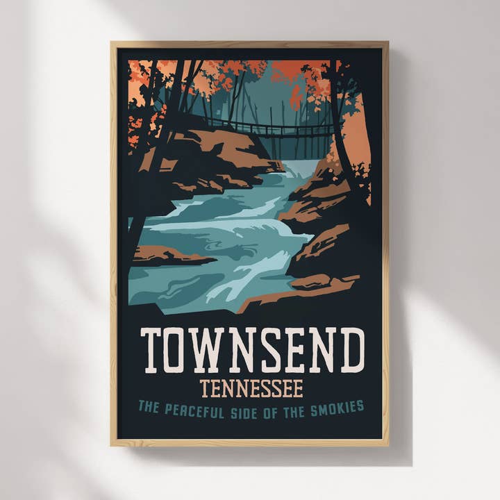 Townsend, Tennessee Travel Poster for wholesale by Recollection Project