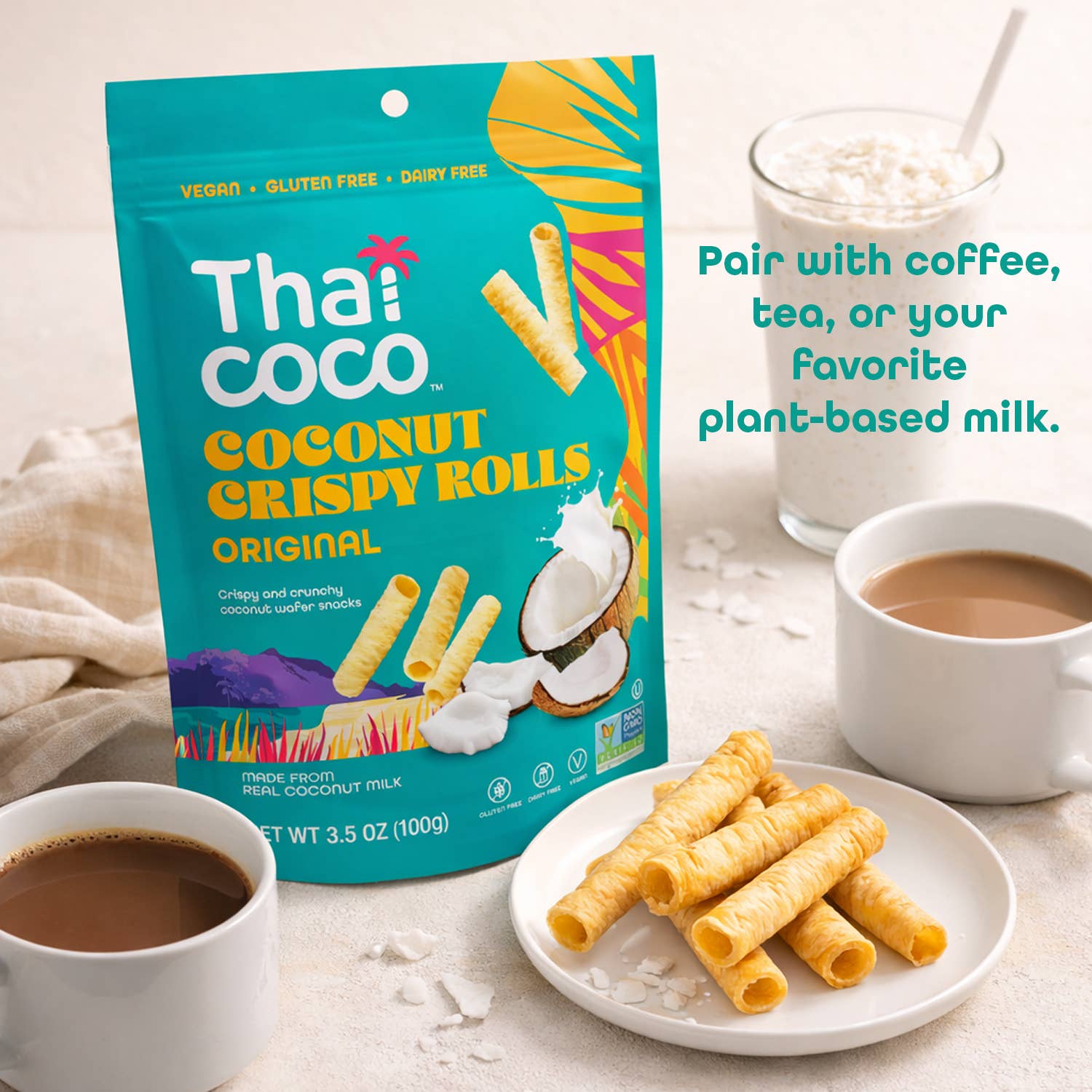 Thai Coco - Wholesale Cookie - Original Coconut Crispy Rolls - 3.5 oz4