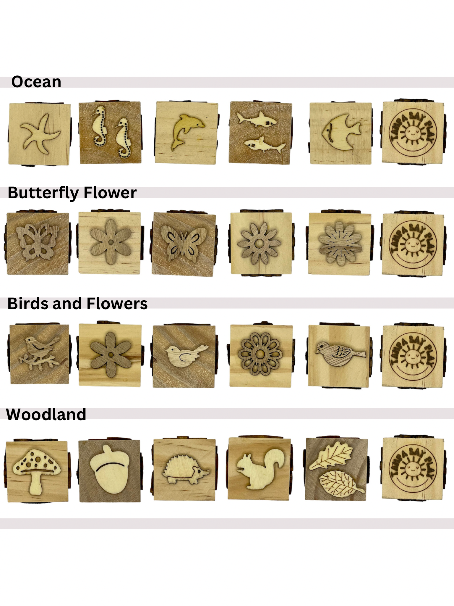 Tampa Bay Play - Wholesale Wood Toy - Kids - Wooden Play Dough Block Stamp1