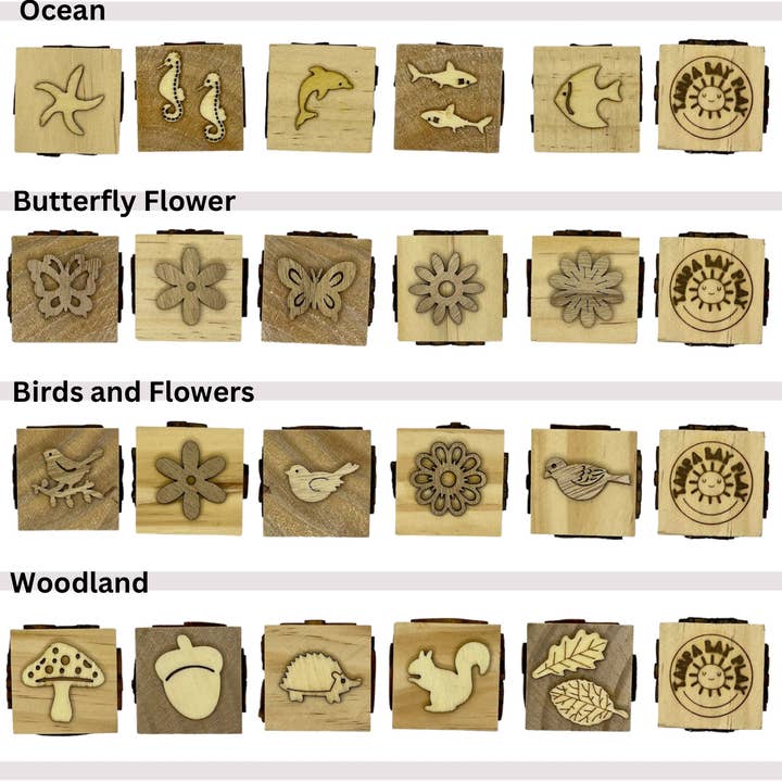 Tampa Bay Play - Wholesale Wood Toy - Kids - Wooden Play Dough Block Stamp1