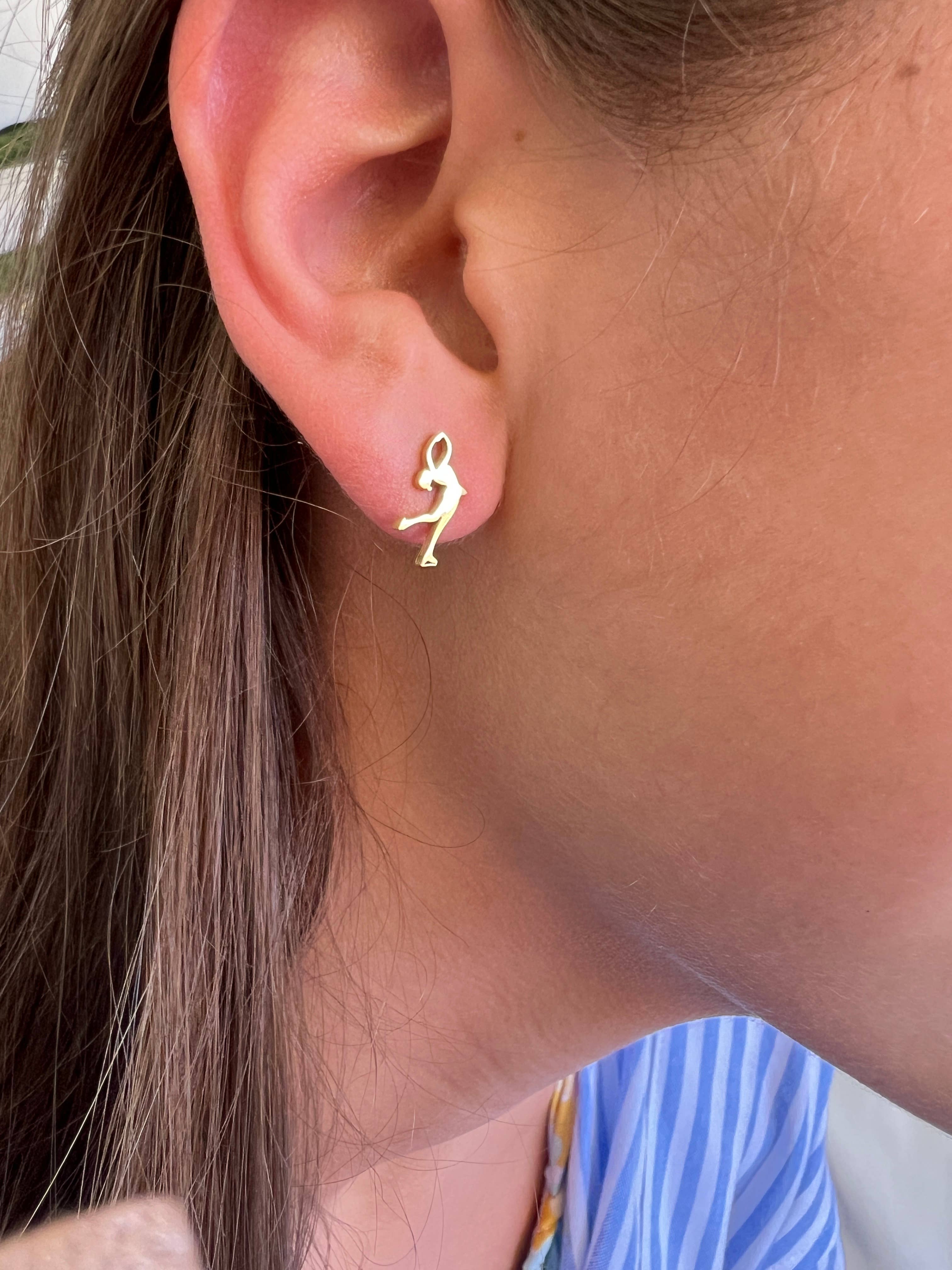 Steele Sloan Designs - Wholesale Stud/Post Earrings - Figure Skater Earrings Cute Gift Figure Skaters Ice Skating