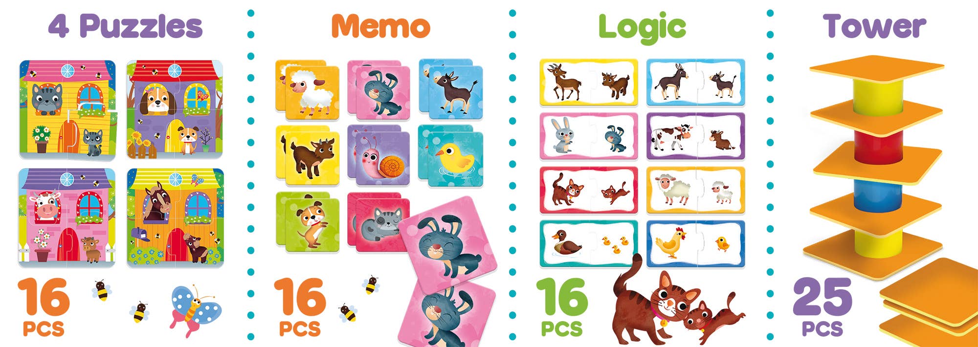 Lisciani - Wholesale Toy Set - Kids - Carotina Baby  4 In 11