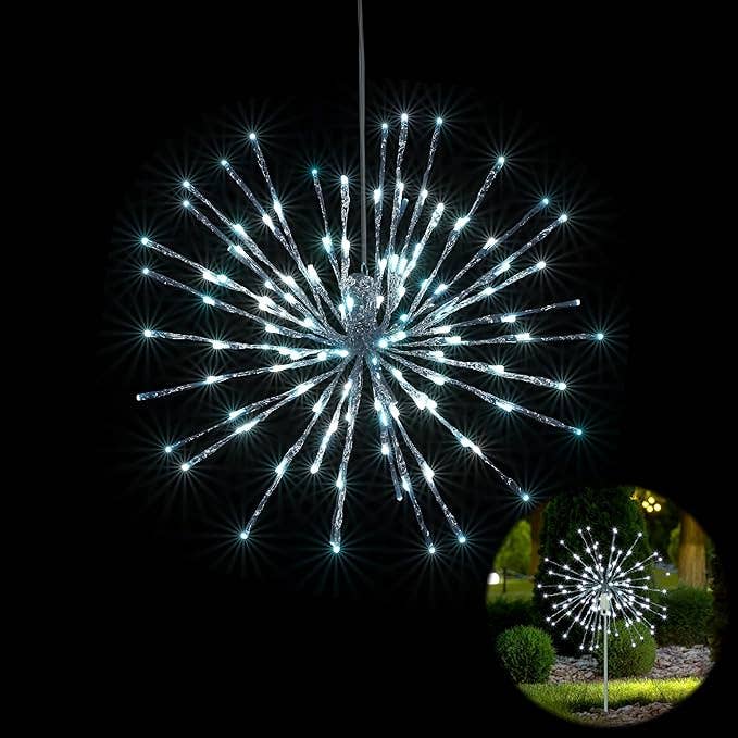 LIGHTSHARE - Wholesale Outdoor/Lawn Light - Starburst Light Lighted Ball LED Firework Lights White Twink41