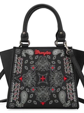 Wrangler Paisley Mini Satchel for wholesale by South End Clothing and Apparel L.L.C