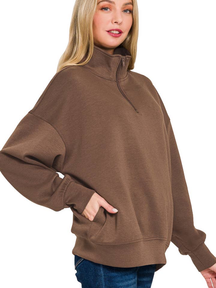 , 0925 Scuba Half Zip Pullover w/ Pockets SI-27041 for wholesale by 42POPS