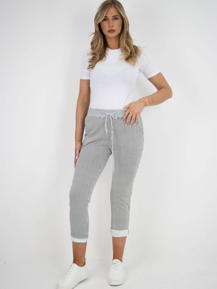 Miss Bold - Wholesale Pants - Women's - Italian Printed Cotton Ladies Trouser3