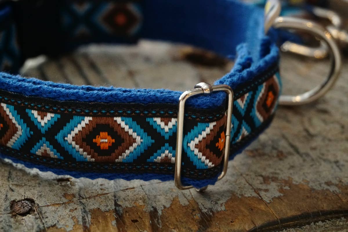 hundsfutter - Wholesale Pet Collar - Dog - Dark navy blue design necklace and strap set15