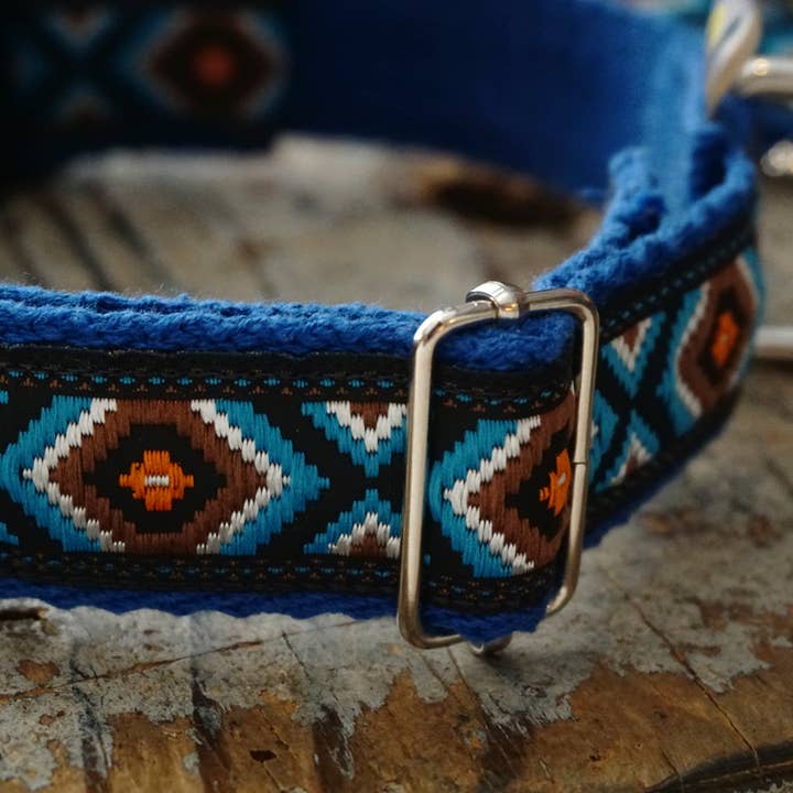 hundsfutter - Wholesale Pet Collar - Dog - Dark navy blue design necklace and strap set15