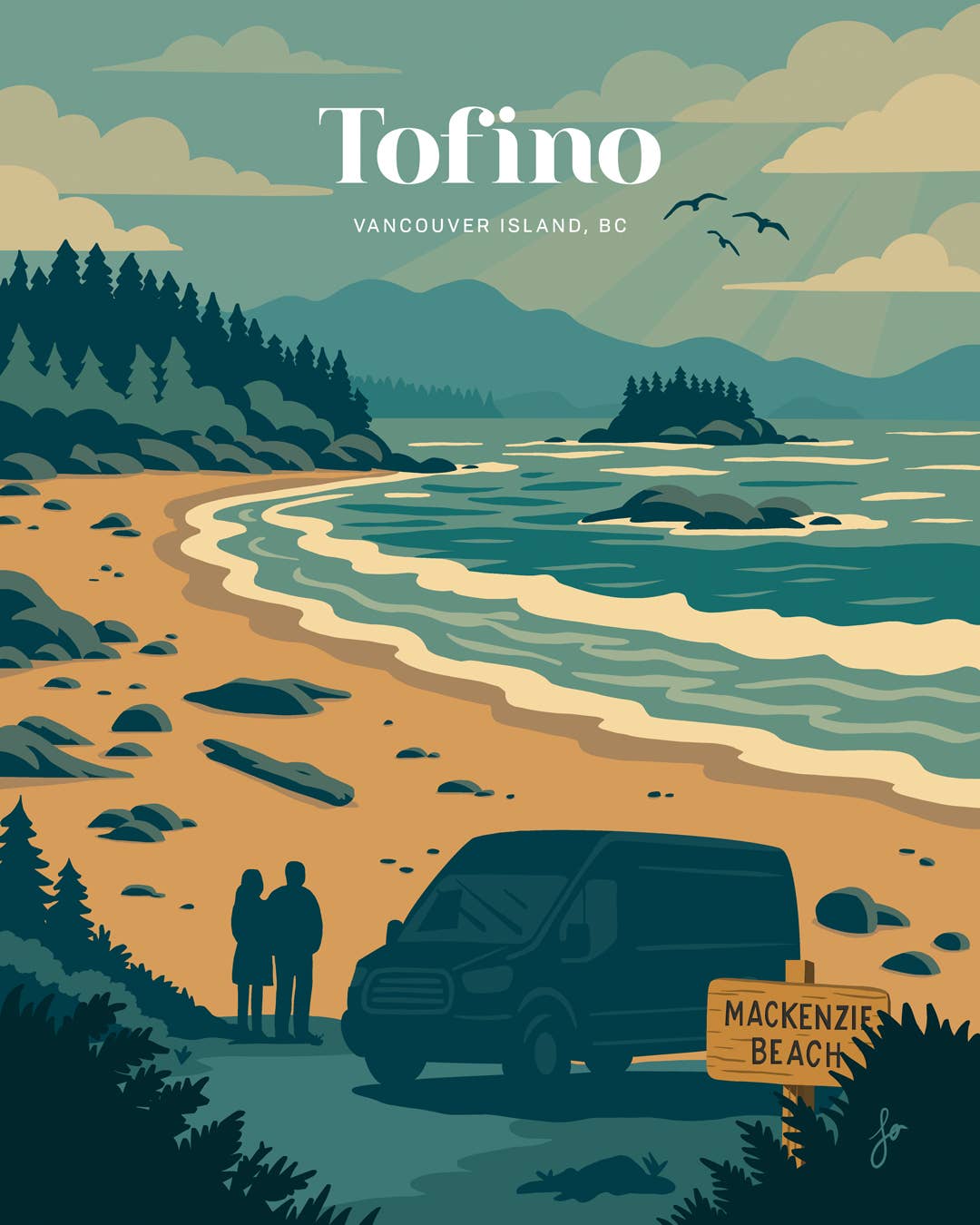 la designs - Wholesale Art Print - Mackenzie Beach, Tofino Art Print — Vancouver Island Coast1