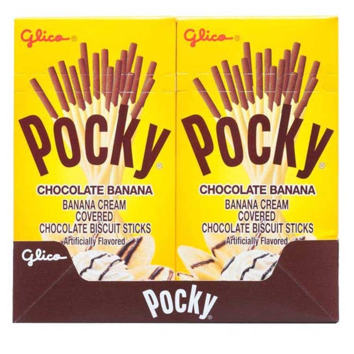 I Got Your Candy – Großhandel Süßigkeiten mit Schokoglasur – Glico Pocky Schoko-Bananen-Keksstäbchen 2,46 Unzen — 10 ct