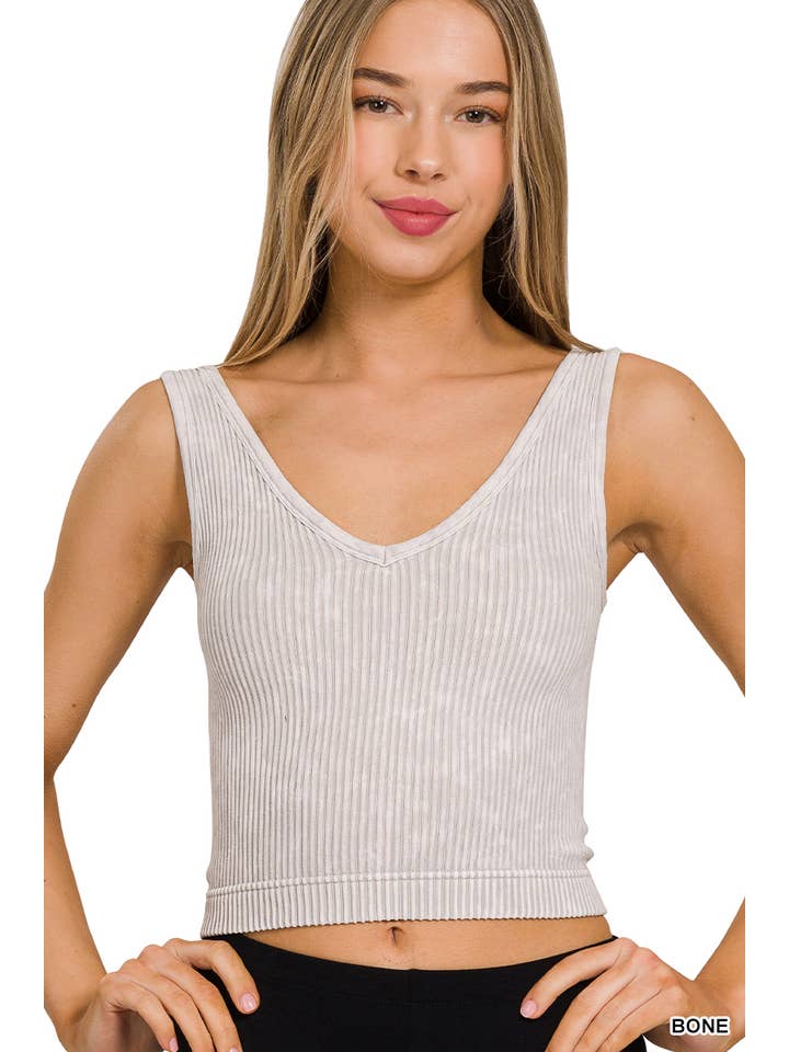 42POPS - Wholesale Tank Top - Women's - ",.._ Premium Washed Seamless 2-way Tank