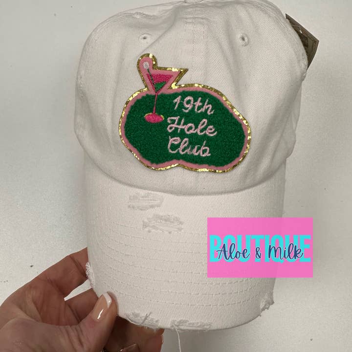 Aloe and Milk Boutique - Vendita all'ingrosso Toppe - Club della 19a buca, toppa per cappello da golf, toppa per cappello da golfista, campo da golf