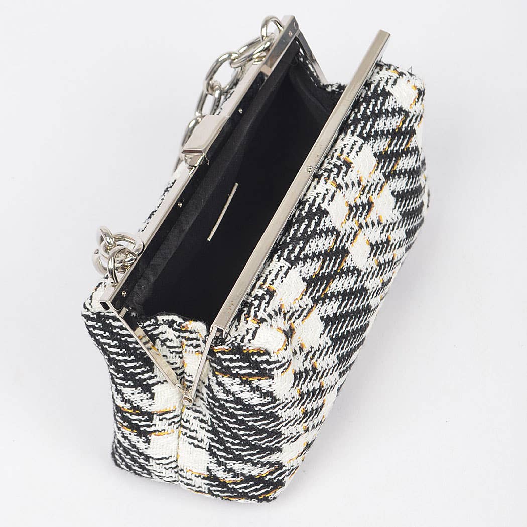 3AM BY H&D ACCESSORIES – wholesale Kuvertväska - Dam – Tweed rutigt hårt fodral Clutch1