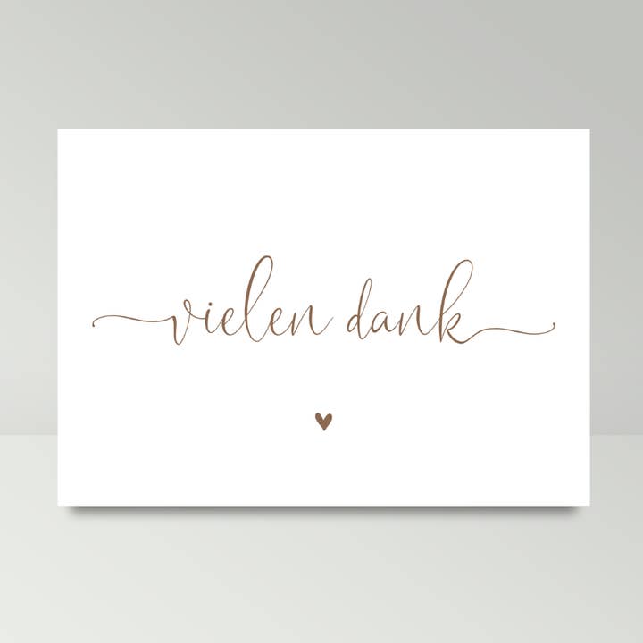 Dankeskarten Hochzeit Gold (mit Umschlägen) für den Großhandel von fabelie Design