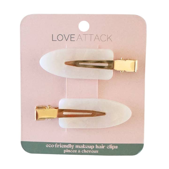 Pinces à cheveux sans plis en acétate de cellulose écologique pour la vente par Love Attack