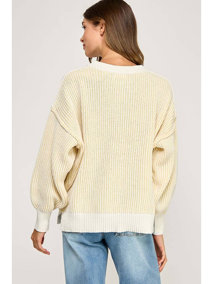 Miss Love - Wholesale Knit Sweater - Women's - Super Soft Strip Sweater30