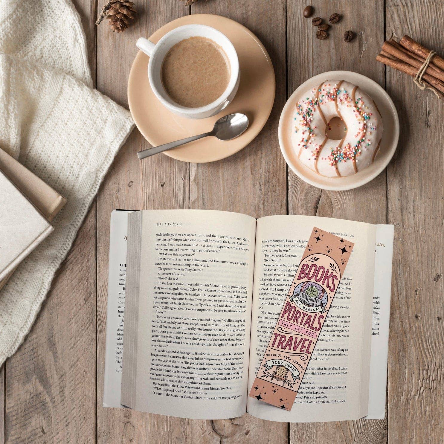 Kayla Noelle Co - Wholesale Bookmark - Books are Portals Bookmark1