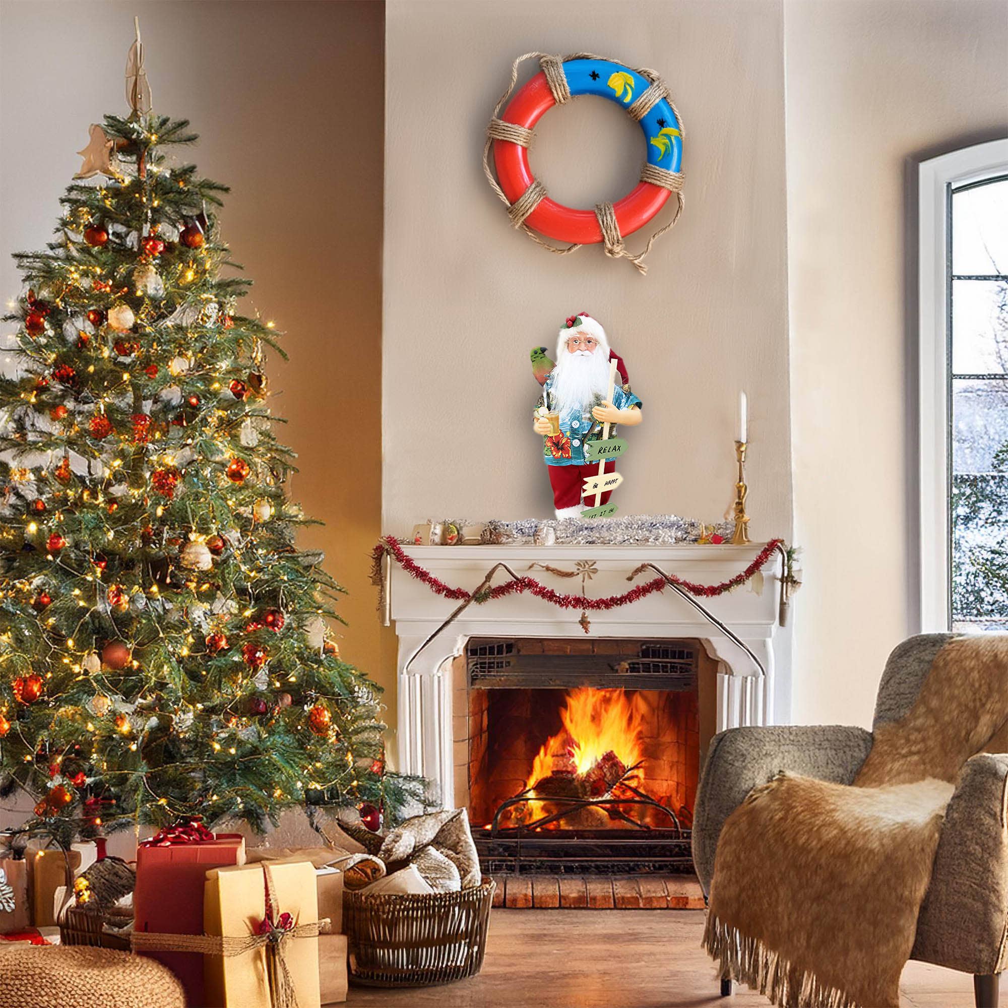 Santa’s Workshop Inc. - Wholesale Christmas Decoration - 15" Buffet Beach Claus5