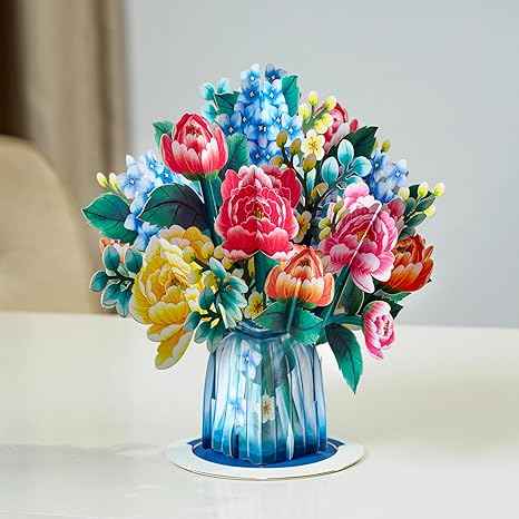 Paper Love – Großhandel Grußkarten für den Alltag – Übergroße Pop-Up-Karte im Winterwunderland mit riesigem Pop-Blumenstrauß5