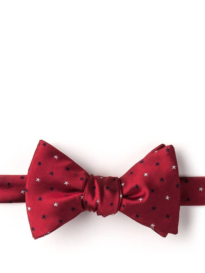 Stars Self-Tie Vlinderdas van Wild Ties - Rode microvezel voor wholesale door Wild Ties