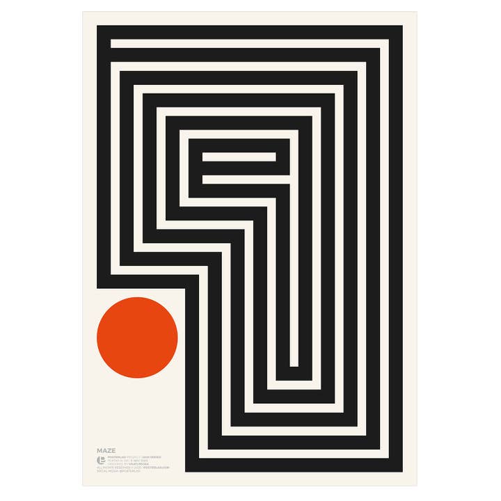 Labyrinthe pour la vente par PosterLad