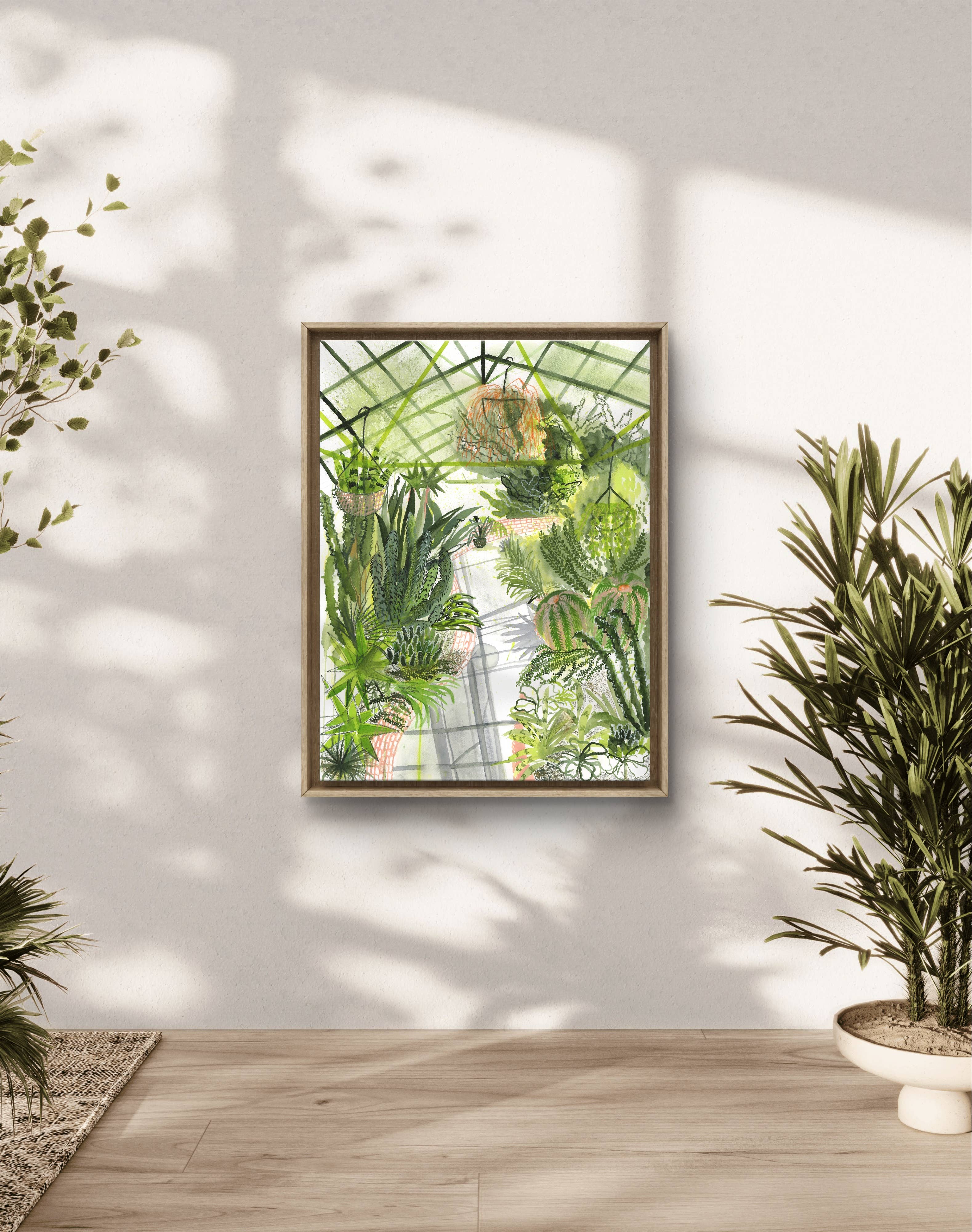 ApoorvaMittalDraws - Wholesale Art Print - Greenhouse Art Print that shows Botanical Beauty2