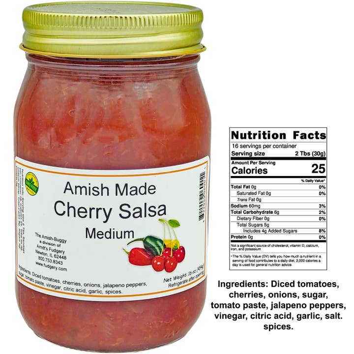 Arndt's Fudgery LLC - Wholesale Salsa - Amish Fresh Made Salsa 16 oz. Jar16