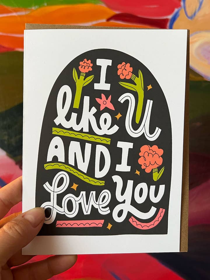 Je t'aime bien et je t'aime. - Carte de vœux pour la vente par Karli Fairbanks