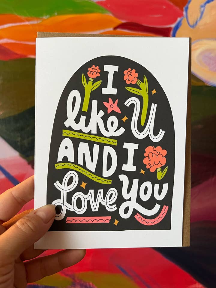 Je t'aime bien et je t'aime. - Carte de vœux pour la vente par Karli Fairbanks