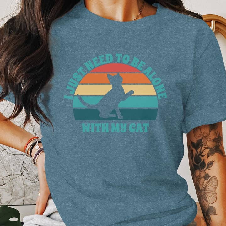 T-shirt drôle pour chat T-shirt pour amoureux des chats pour la vente par Peaches Mommy