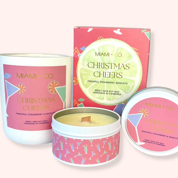 MIAMI + CO. - Wholesale Jar/filled candle - Christmas Cheers - Large Candle2