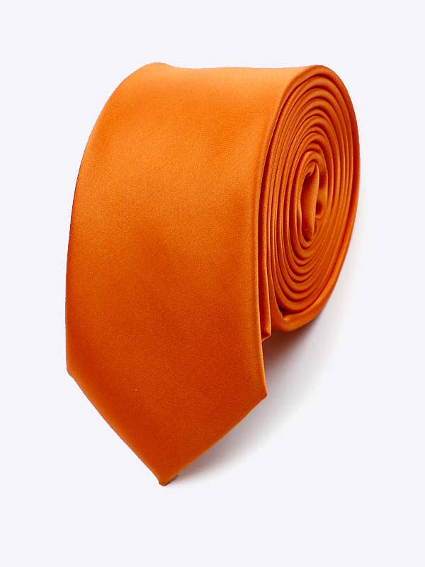 Cravate Orange Homme en Polyester «Jules» pour la vente par Unipap's