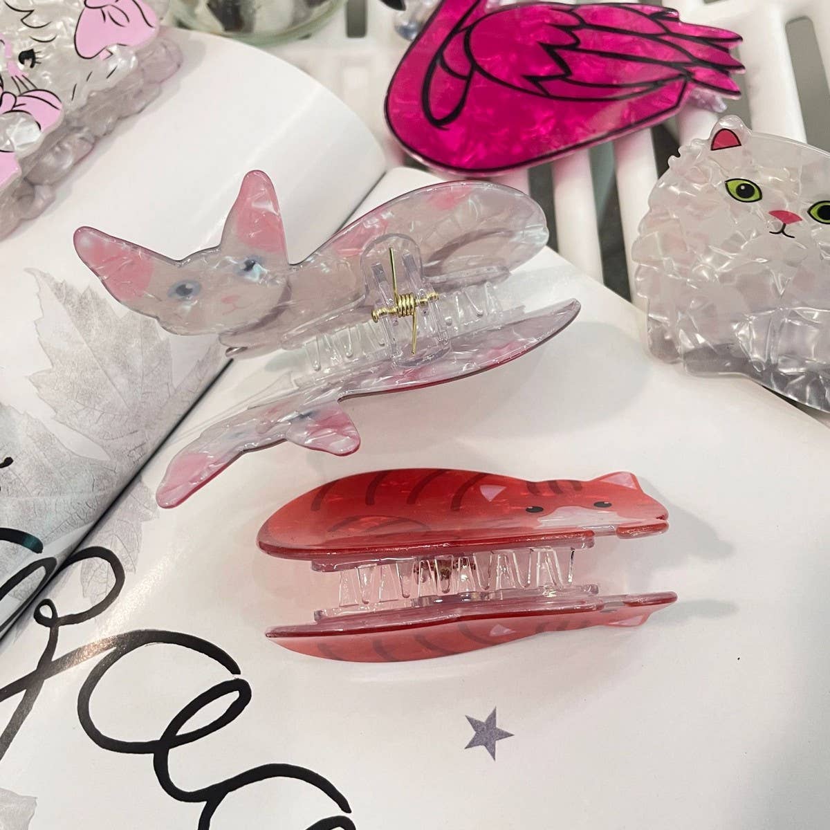 NINEXIS - Wholesale Hair Clip - Women's - CWAHA1510_CUTE CARTOON ANIMAL CAT SWAN HAIR CLAW CLIP 9