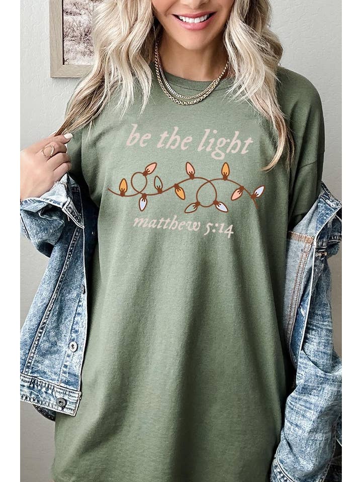 COLORBEAR - Wholesale T-shirt (graphic) – women's - Be the Light Christian Graphic Heavy Cotton Tee8