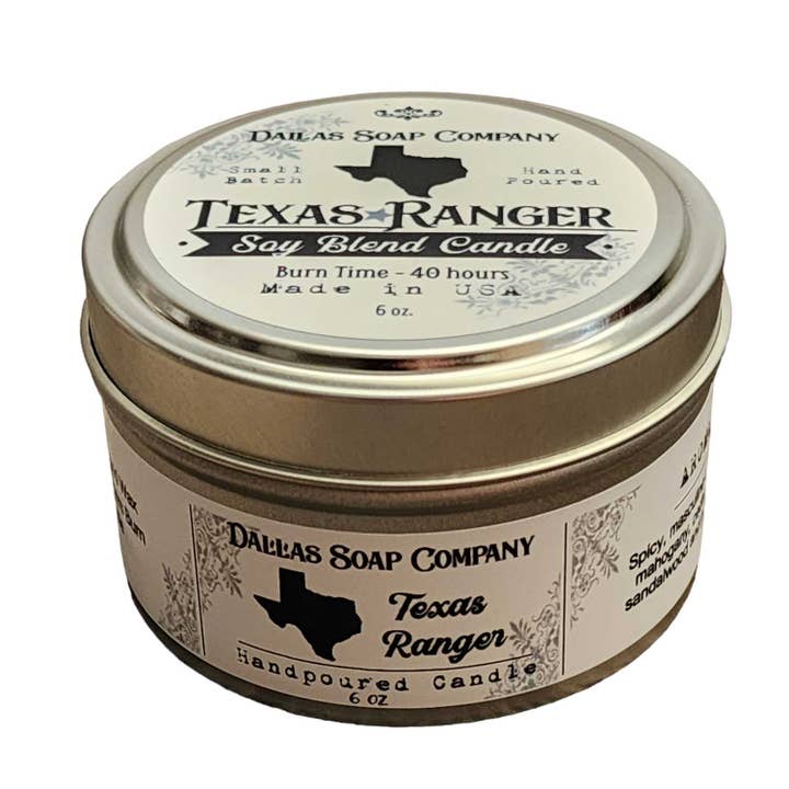 Dallas Soap Company - Wholesale Travel Candles - Texas Ranger Candle